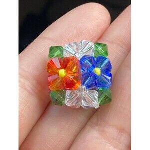 Handmade Swarovski Crystal bead charm pendant